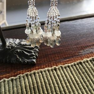 Moonstone chandelier earrings